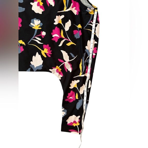 Lularoe 2XL Black Magenta Pink Yellow Blue Floral Linda Batwing Dolman Top PZ - Picture 5 of 8